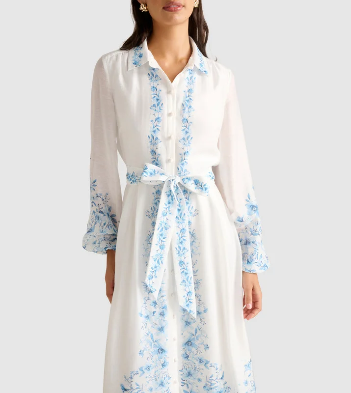 forever new  Carly Printed Shirt Dress for Women | Best Price UAE